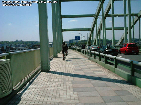 多摩川(調布市) 多摩水道橋で神奈川